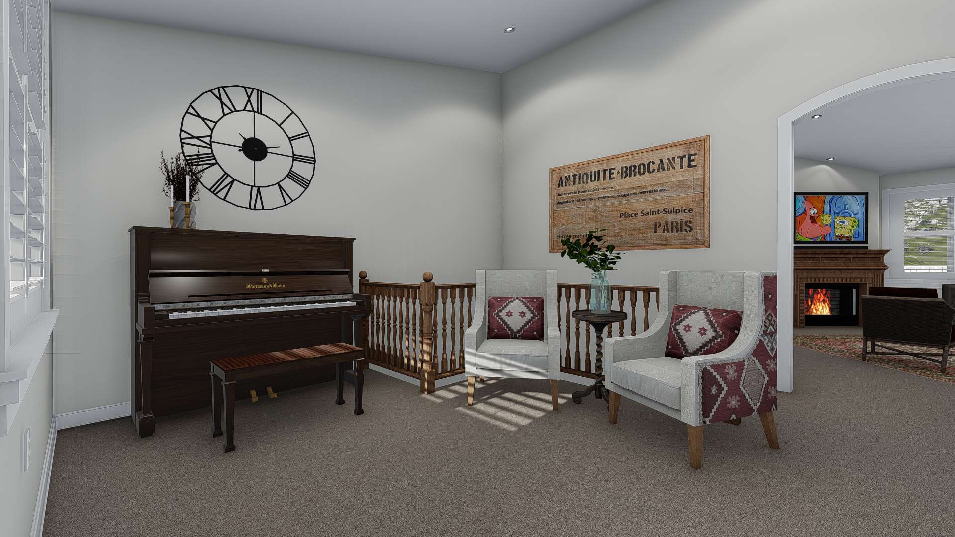 Living Room of this 3-Bedroom, 1972 Sq Ft Plan - 187-1160