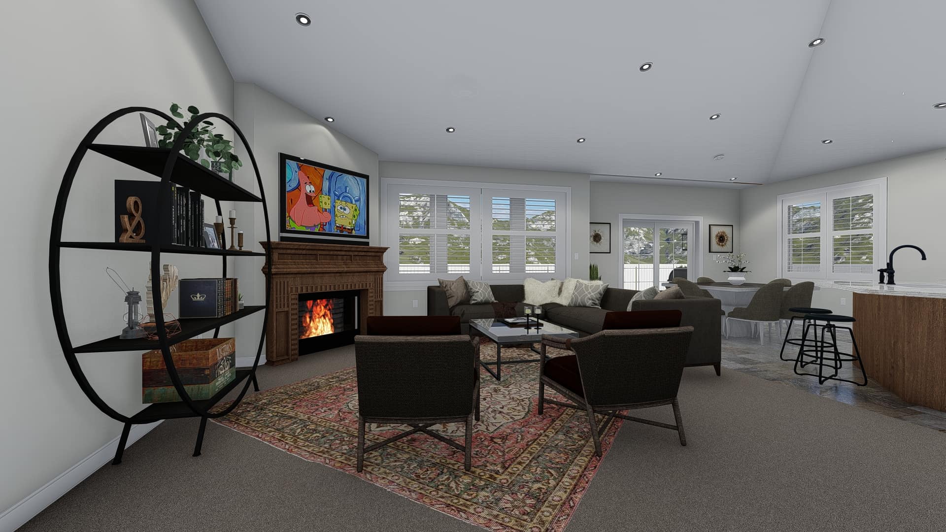 Family Room of this 3-Bedroom, 1972 Sq Ft Plan - 187-1160