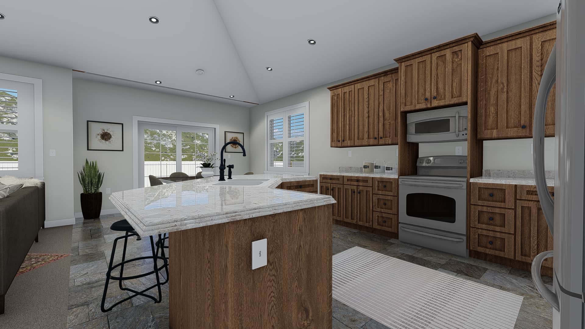 Kitchen of this 3-Bedroom, 1972 Sq Ft Plan - 187-1160