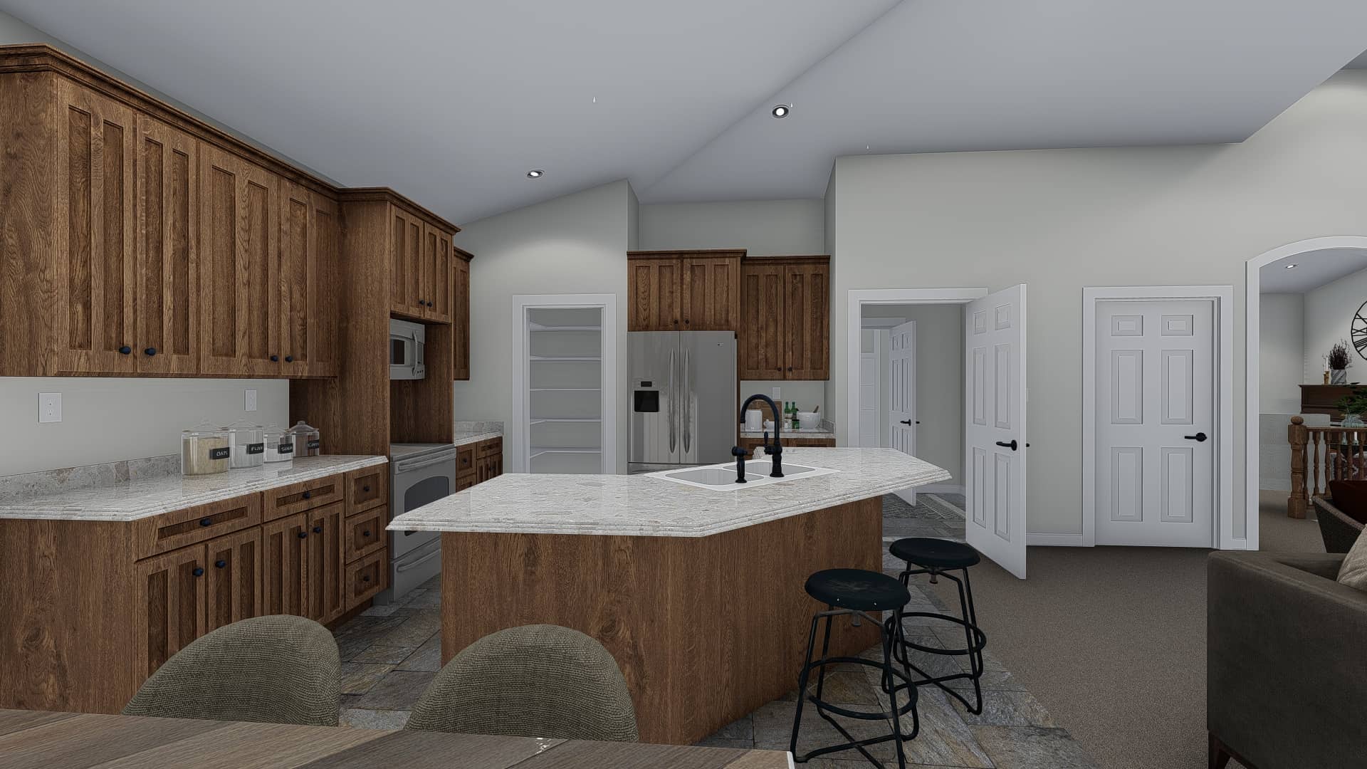 Kitchen of this 3-Bedroom, 1972 Sq Ft Plan - 187-1160