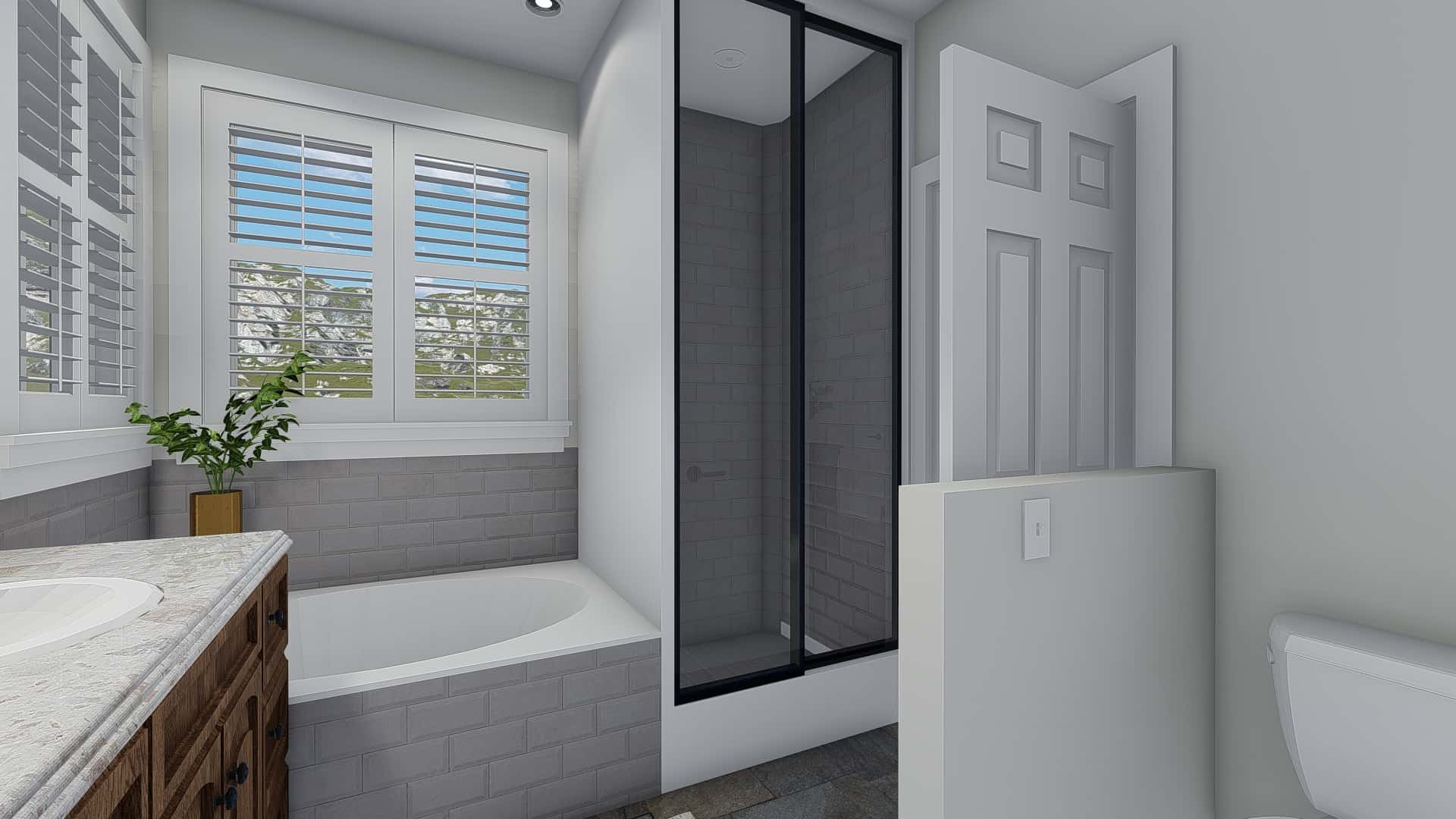 Master Bathroom of this 3-Bedroom, 1972 Sq Ft Plan - 187-1160