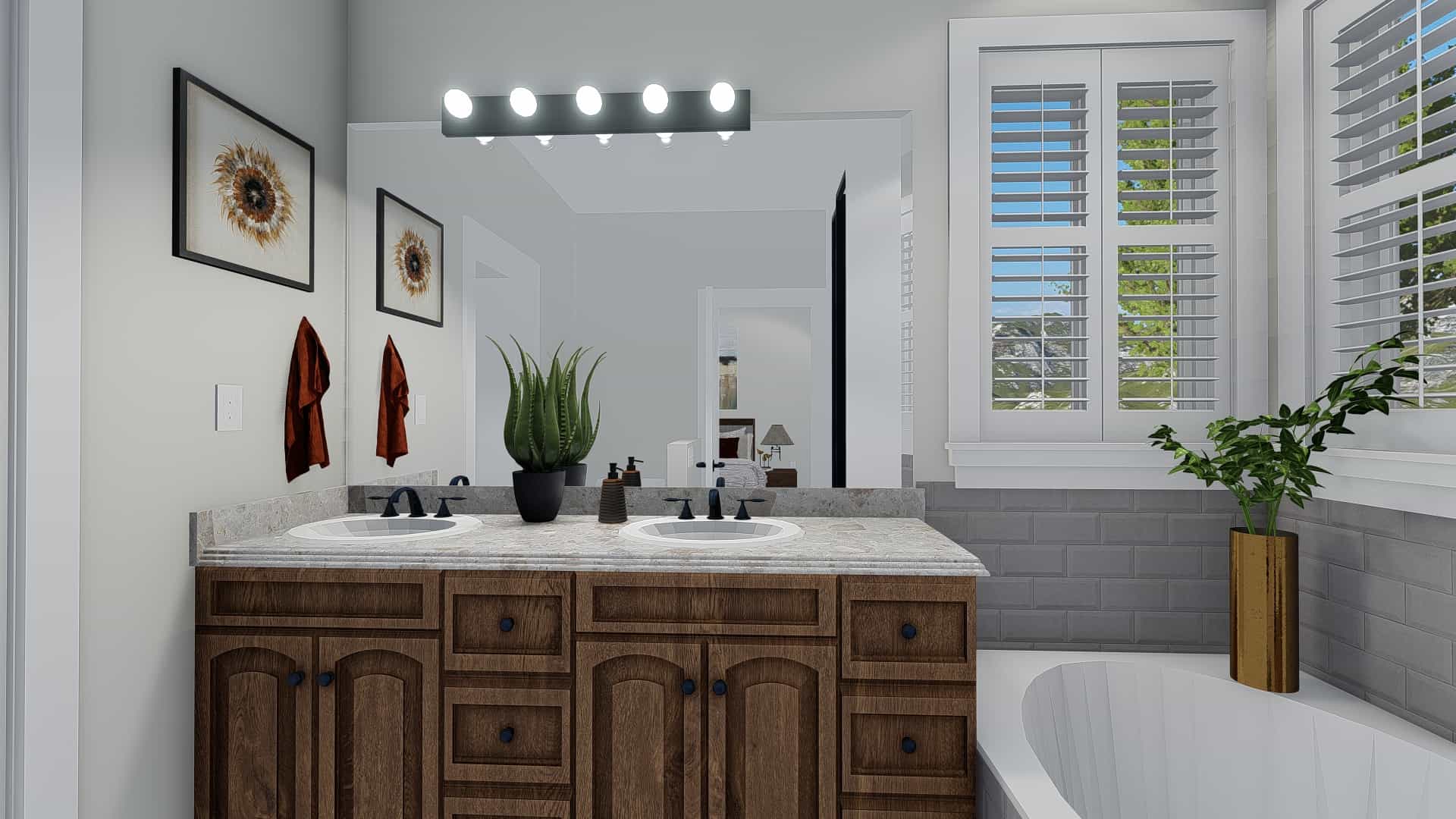 Bathroom of this 3-Bedroom, 1972 Sq Ft Plan - 187-1160