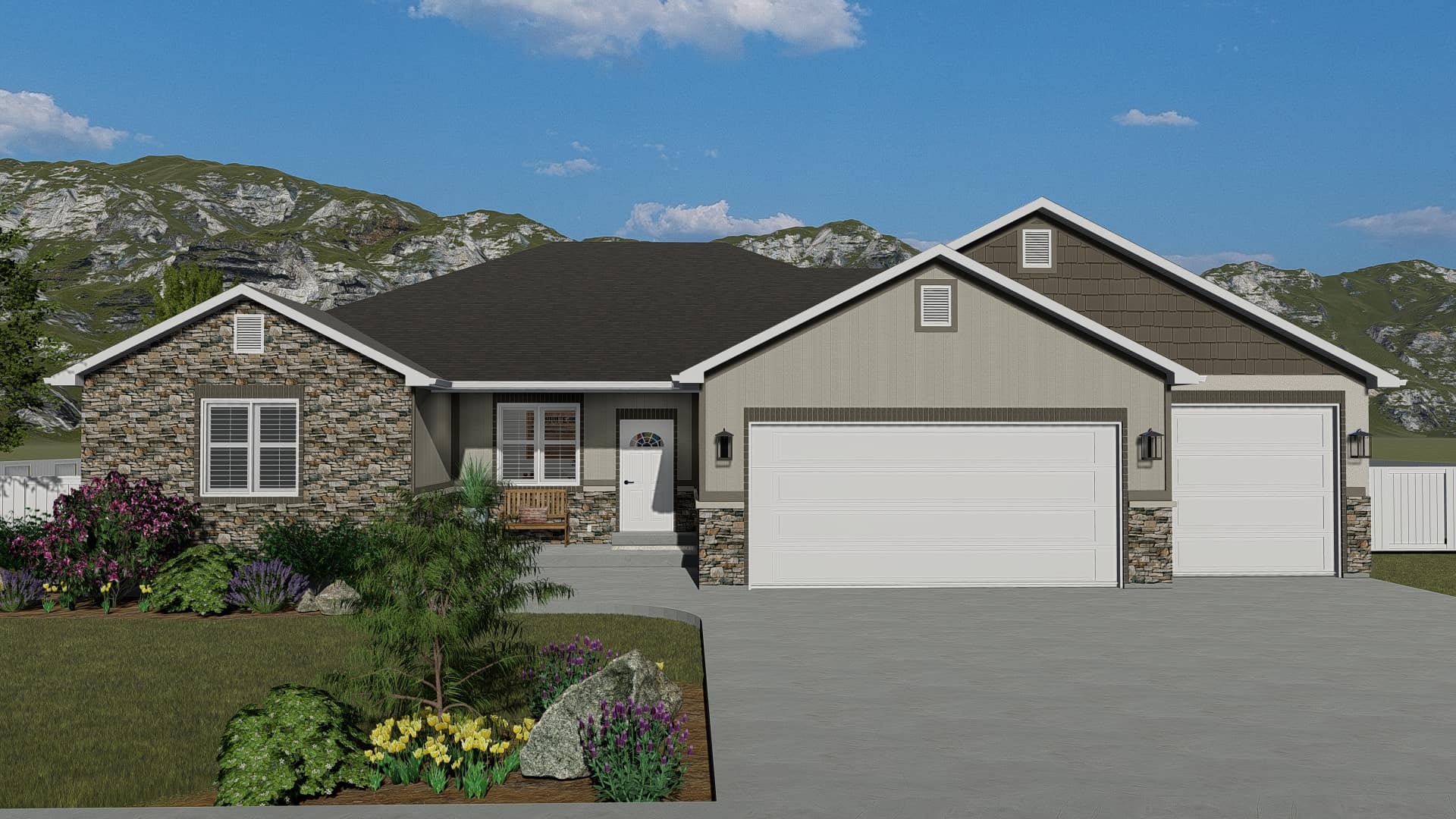 Ranch home (ThePlanCollection: Plan #187-1160)