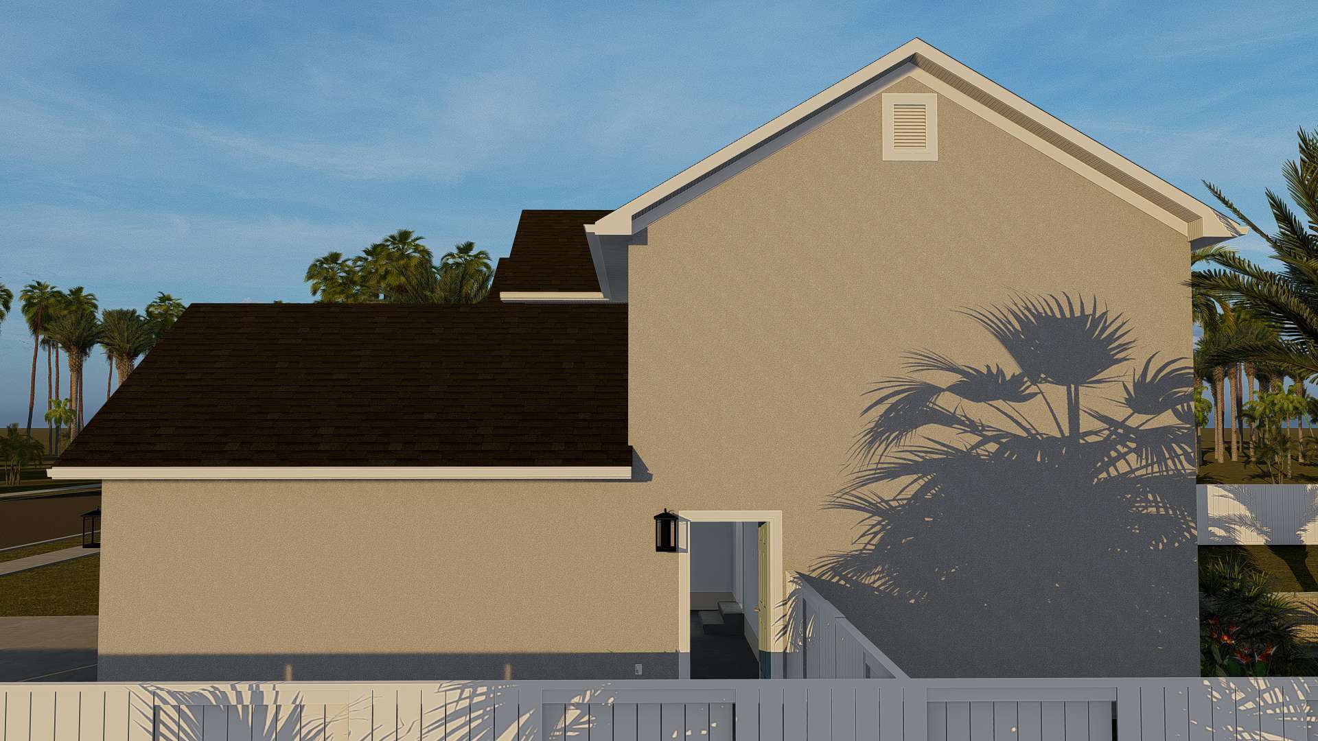 Side View of this 3-Bedroom, 1827 Sq Ft Plan - 187-1161