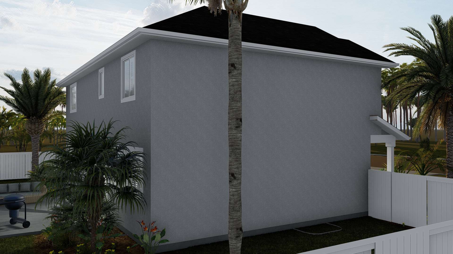 Side View of this 3-Bedroom, 1827 Sq Ft Plan - 187-1161