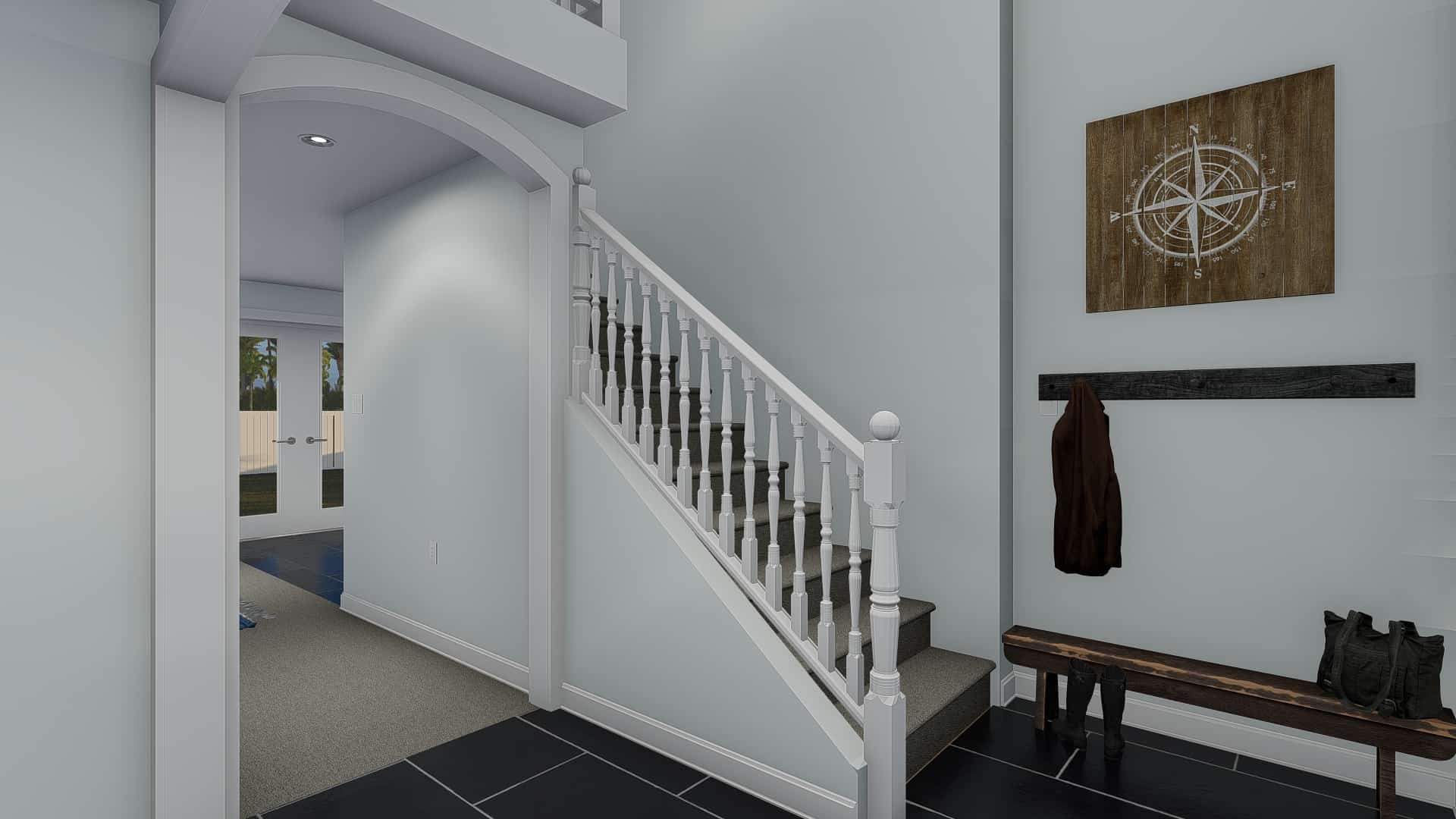 Entry Hall: Staircase of this 3-Bedroom, 1827 Sq Ft Plan - 187-1161