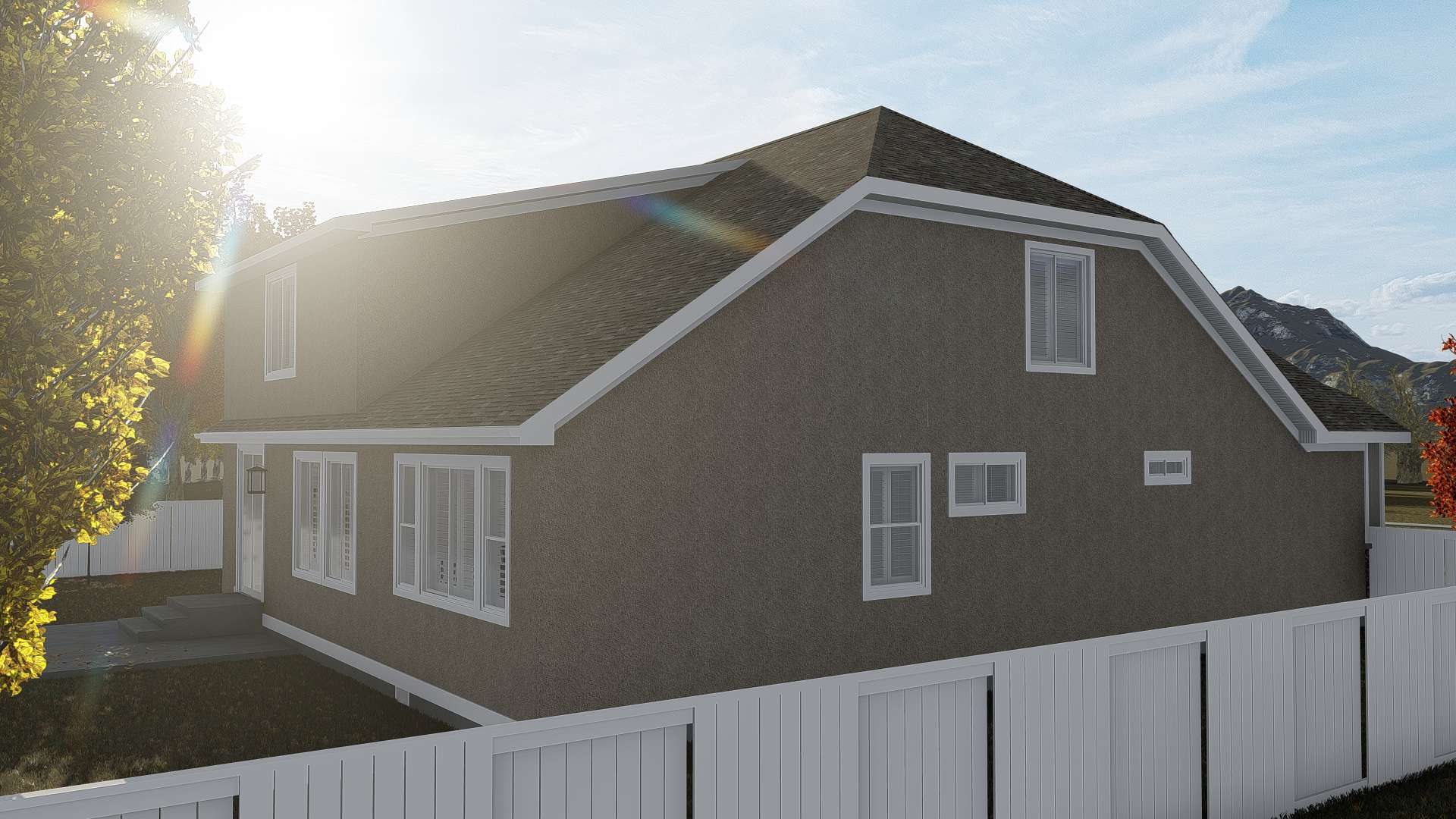 Side View of this 4-Bedroom, 2710 Sq Ft Plan - 187-1162