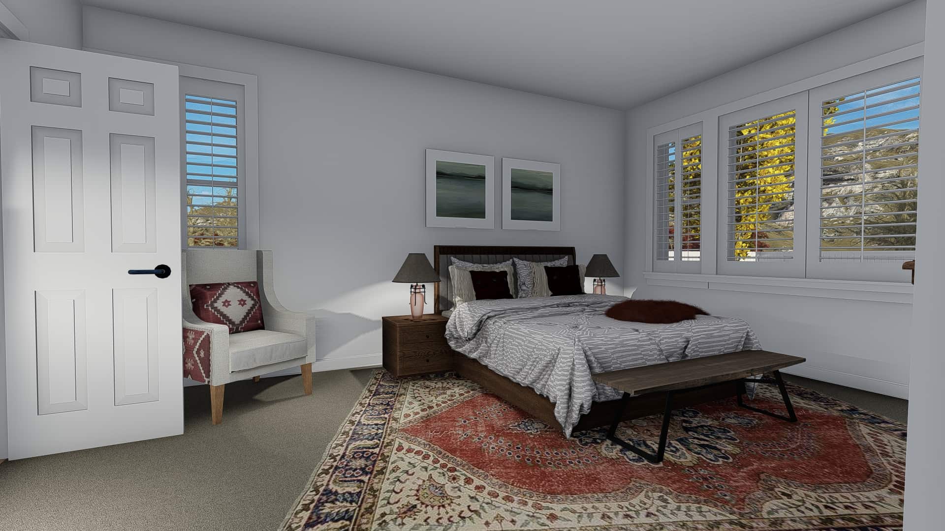 Master Bedroom of this 4-Bedroom, 2710 Sq Ft Plan - 187-1162