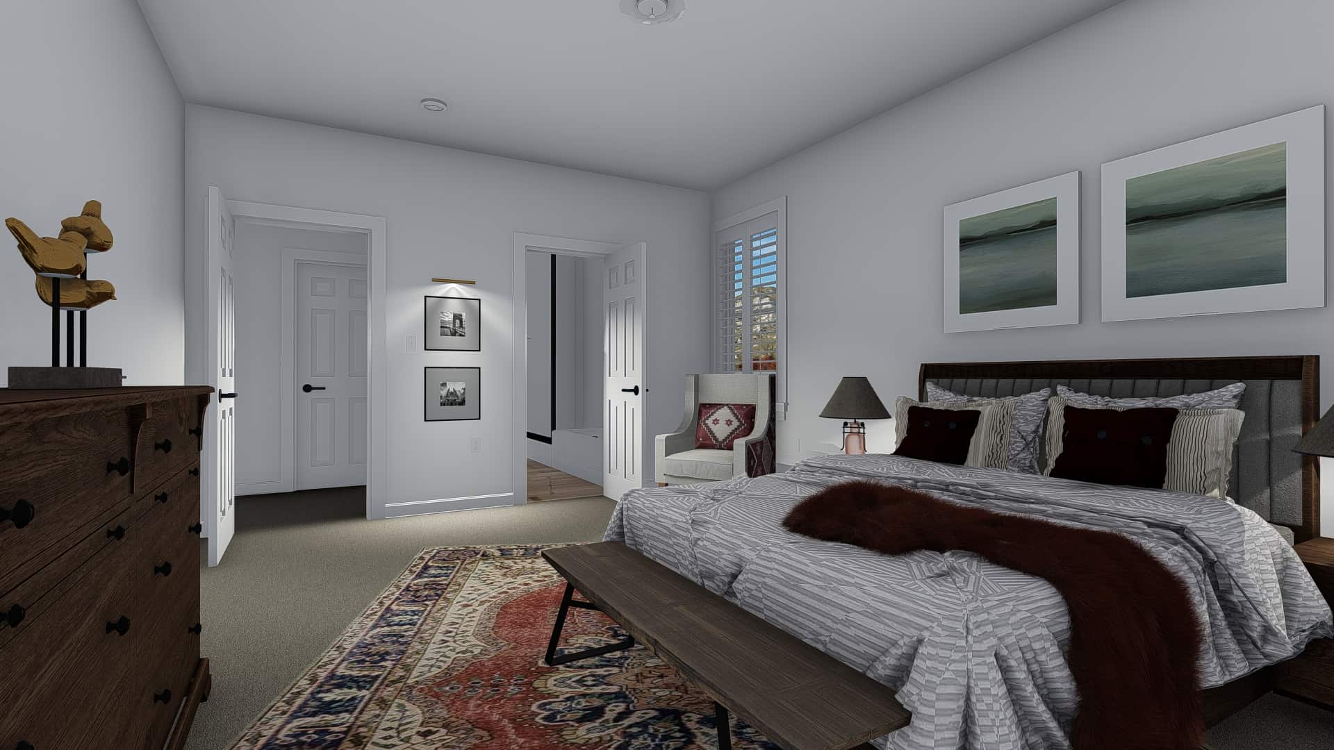 Master Bedroom of this 4-Bedroom, 2710 Sq Ft Plan - 187-1162