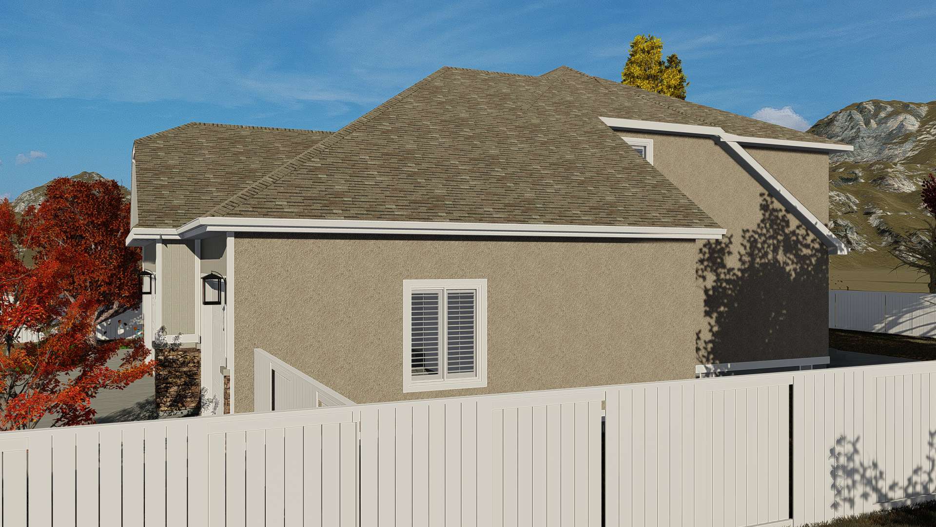 Side View of this 4-Bedroom, 2710 Sq Ft Plan - 187-1162