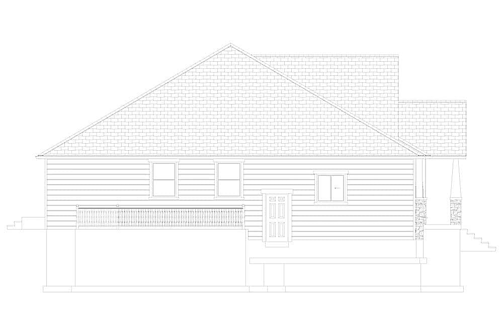 Home Plan Left Elevation of this 3-Bedroom,2244 Sq Ft Plan -187-1163