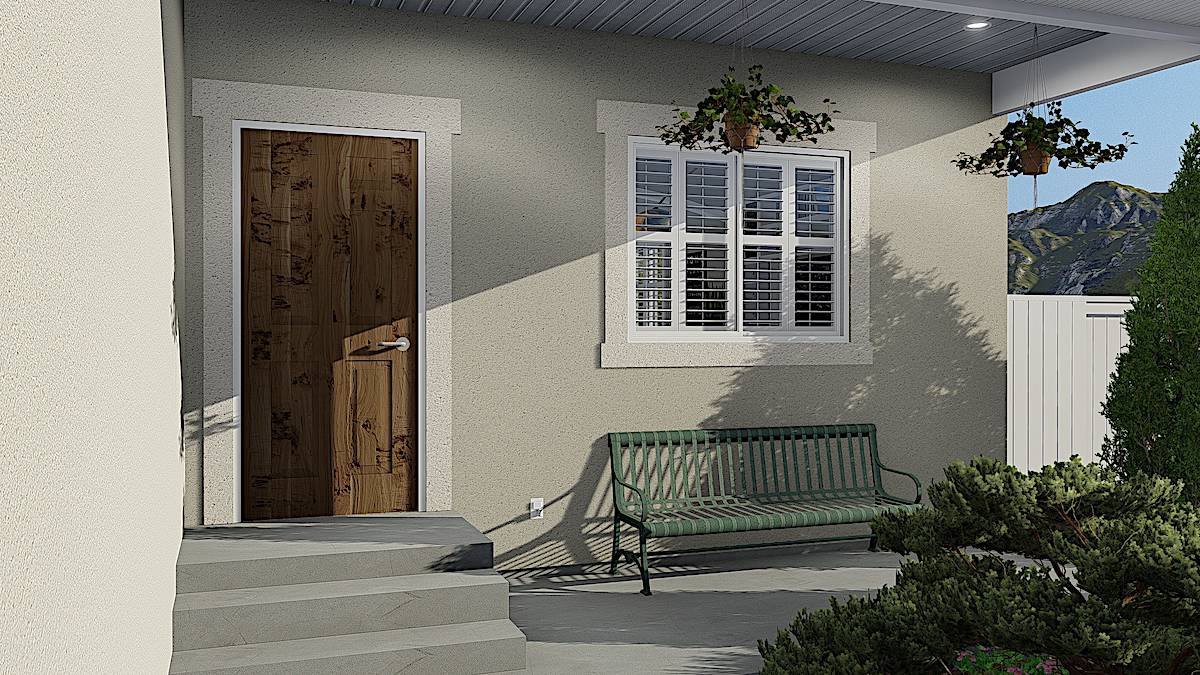 Porch of this 2-Bedroom, 1069 Sq Ft Plan - 187-1164