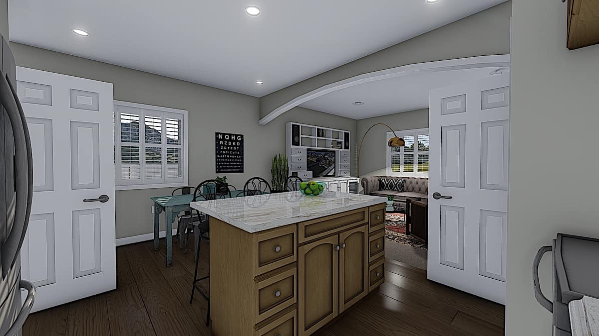 Kitchen of this 2-Bedroom, 1069 Sq Ft Plan - 187-1164