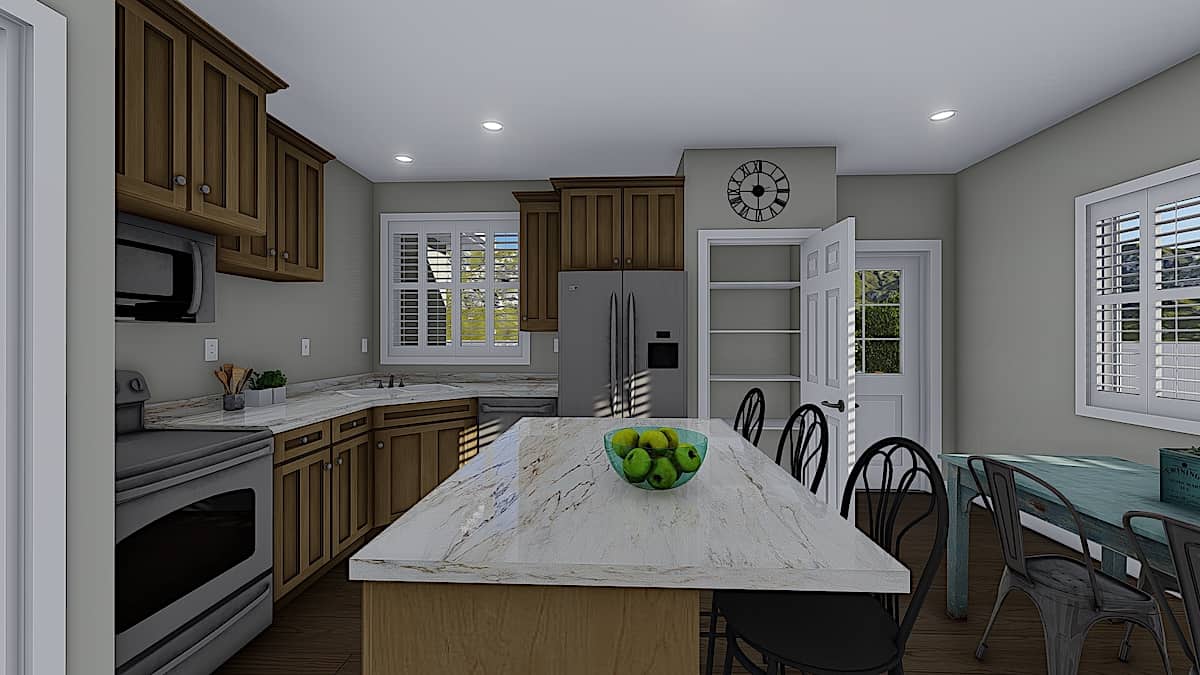 Kitchen of this 2-Bedroom, 1069 Sq Ft Plan - 187-1164