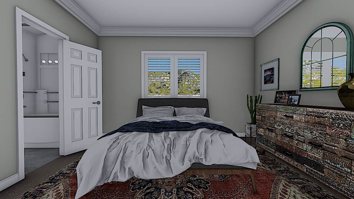 Master Bedroom of this 2-Bedroom, 1069 Sq Ft Plan - 187-1164