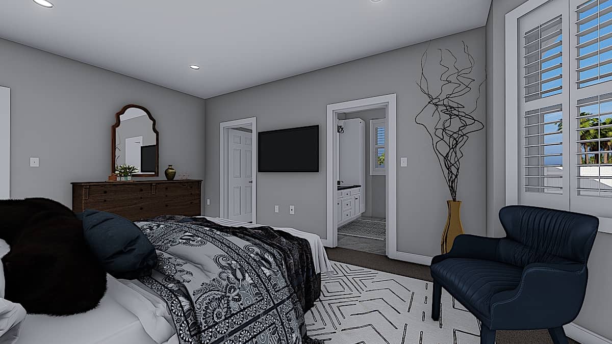 Master Bedroom of this 3-Bedroom, 1644 Sq Ft Plan - 187-1165