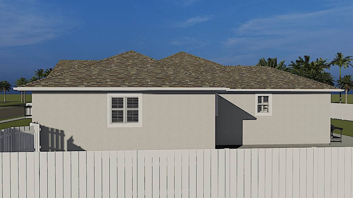 Right Side View of this 3-Bedroom, 1644 Sq Ft Plan - 187-1165