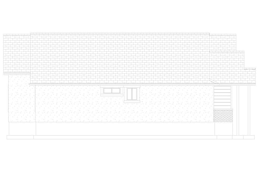 Home Plan Left Elevation of this 3-Bedroom,1990 Sq Ft Plan -187-1166