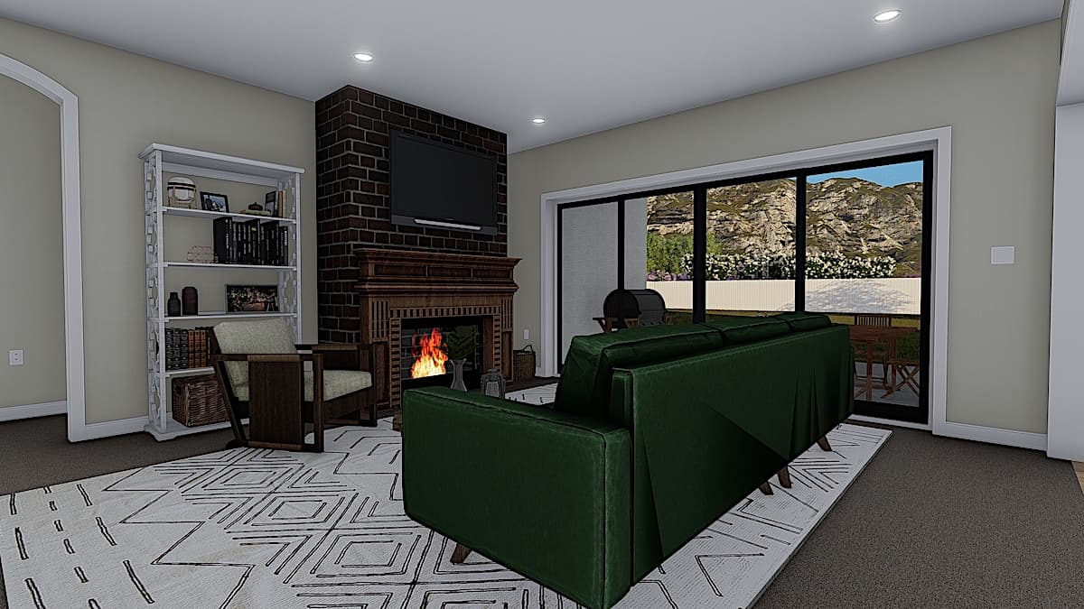 Family Room of this 3-Bedroom, 1990 Sq Ft Plan - 187-1166