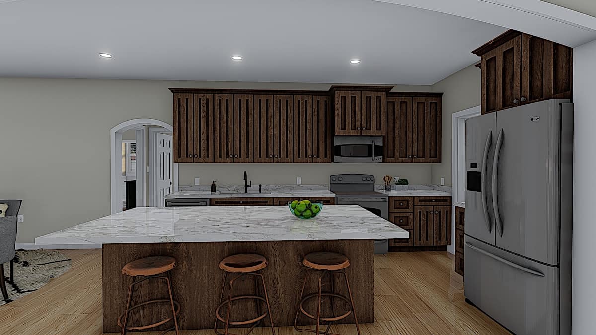 Kitchen of this 3-Bedroom, 1990 Sq Ft Plan - 187-1166
