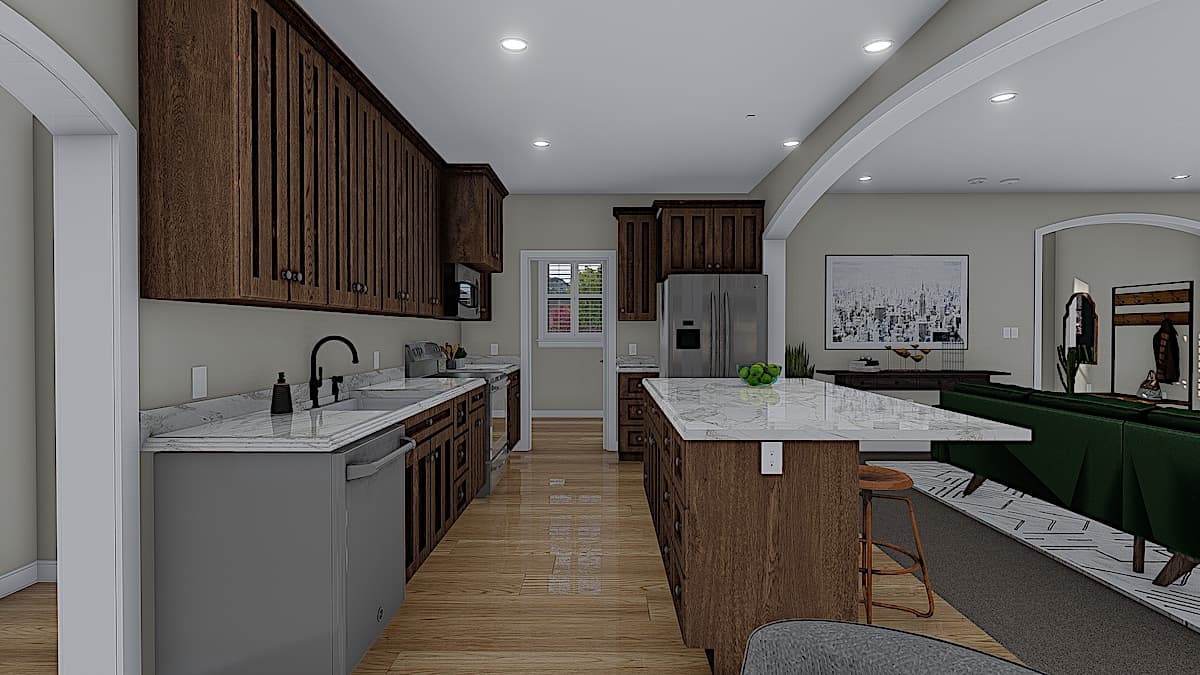 Kitchen of this 3-Bedroom, 1990 Sq Ft Plan - 187-1166