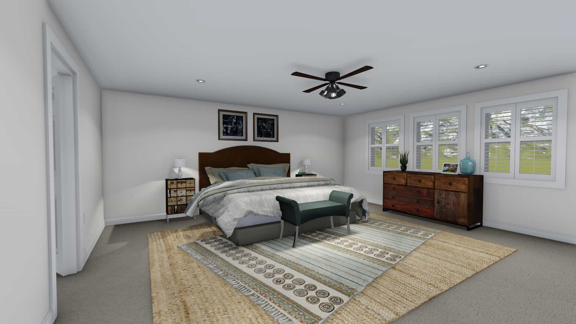 Master Bedroom of this 4-Bedroom, 3356 Sq Ft Plan - 187-1167