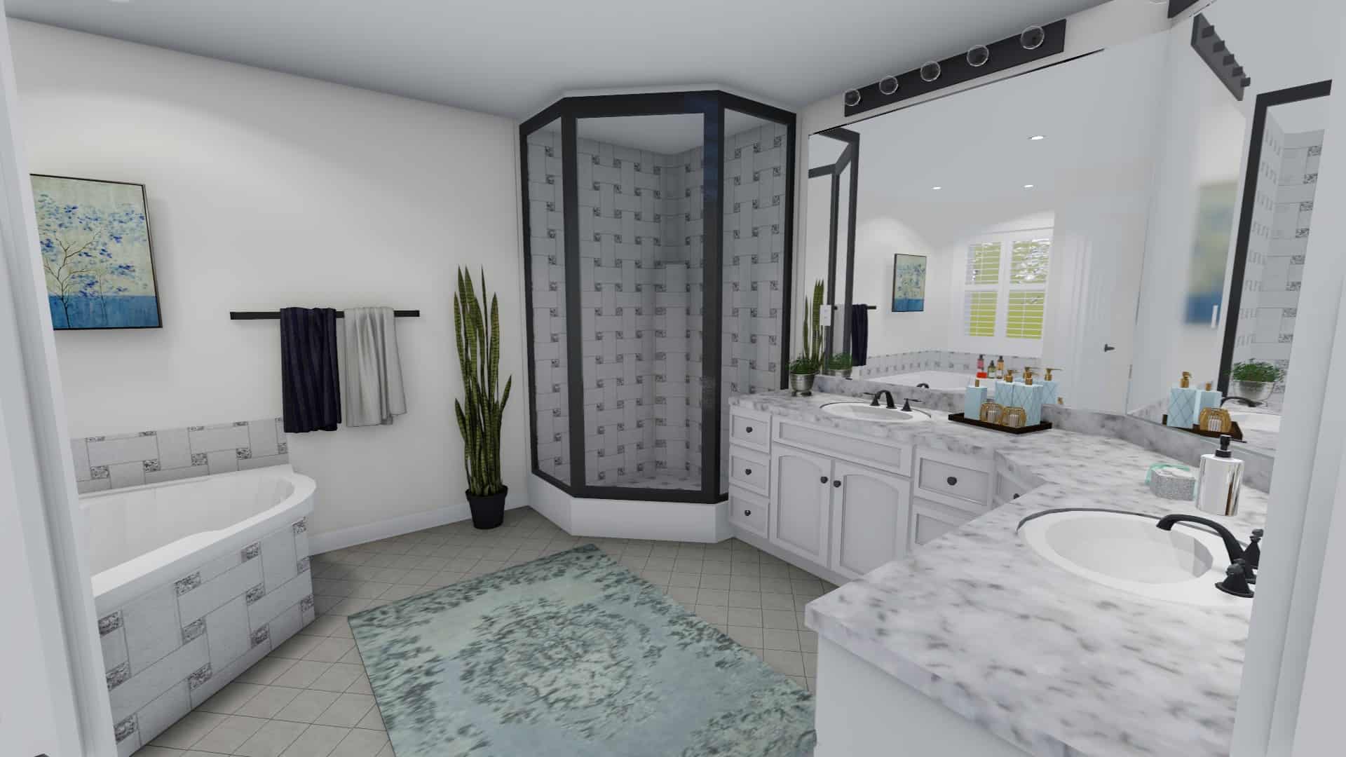 Master Bathroom of this 4-Bedroom, 3356 Sq Ft Plan - 187-1167