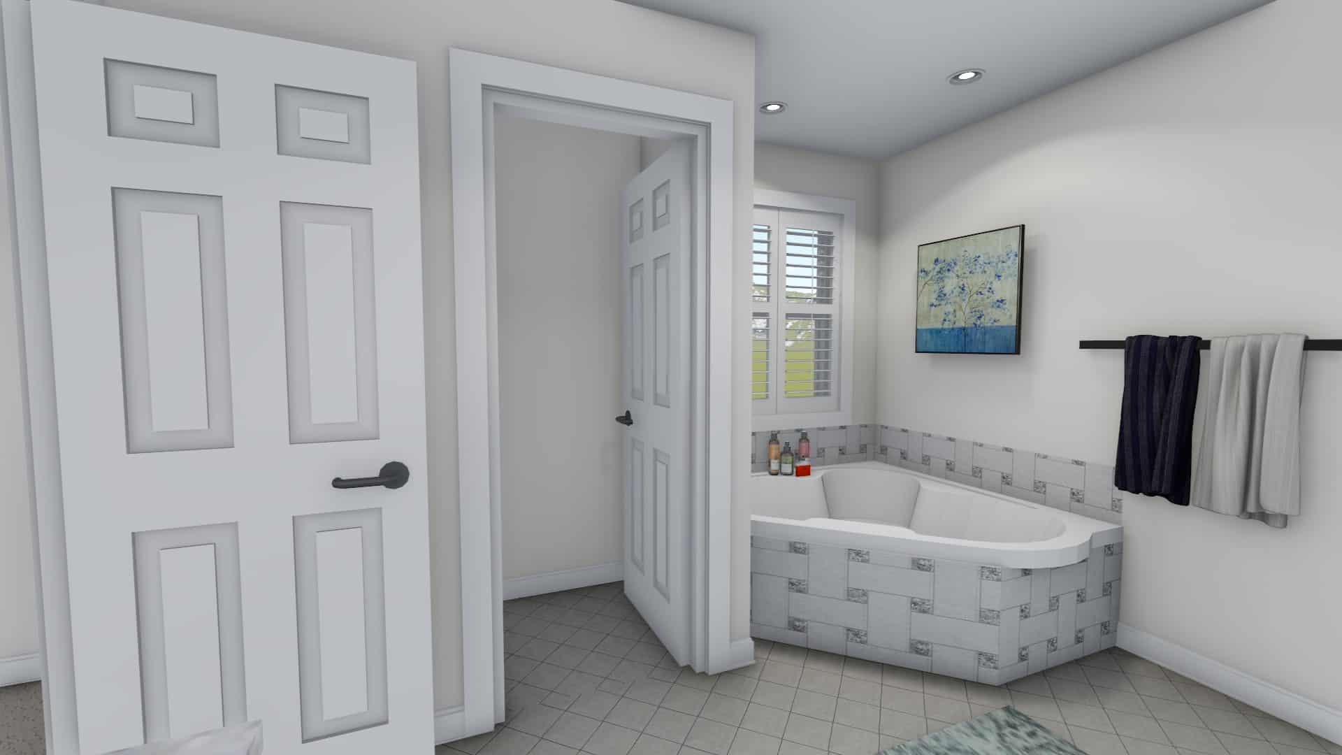 Master Bathroom of this 4-Bedroom, 3356 Sq Ft Plan - 187-1167