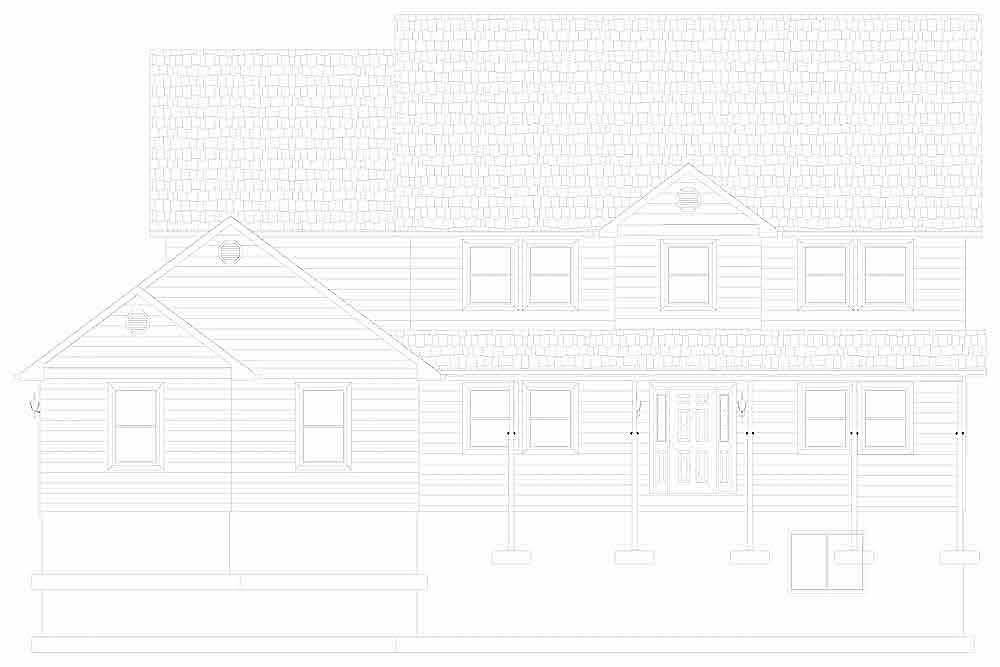 Home Plan Front Elevation of this 4-Bedroom,3356 Sq Ft Plan -187-1167