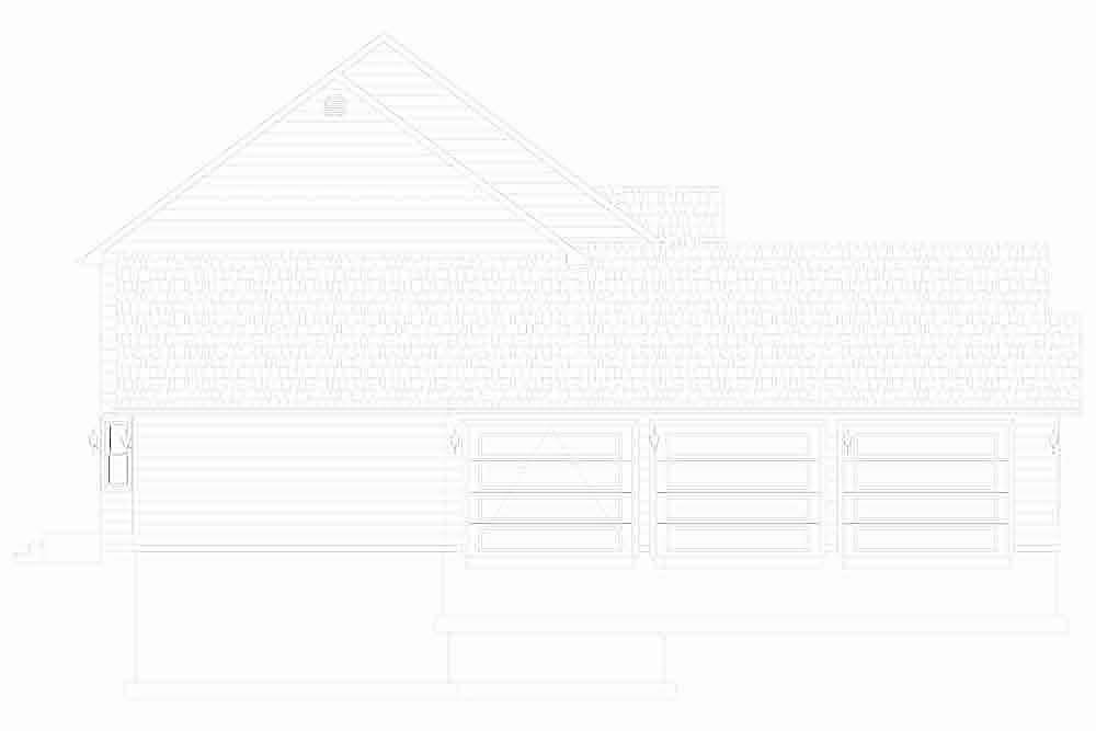 Home Plan Left Elevation of this 4-Bedroom,3356 Sq Ft Plan -187-1167