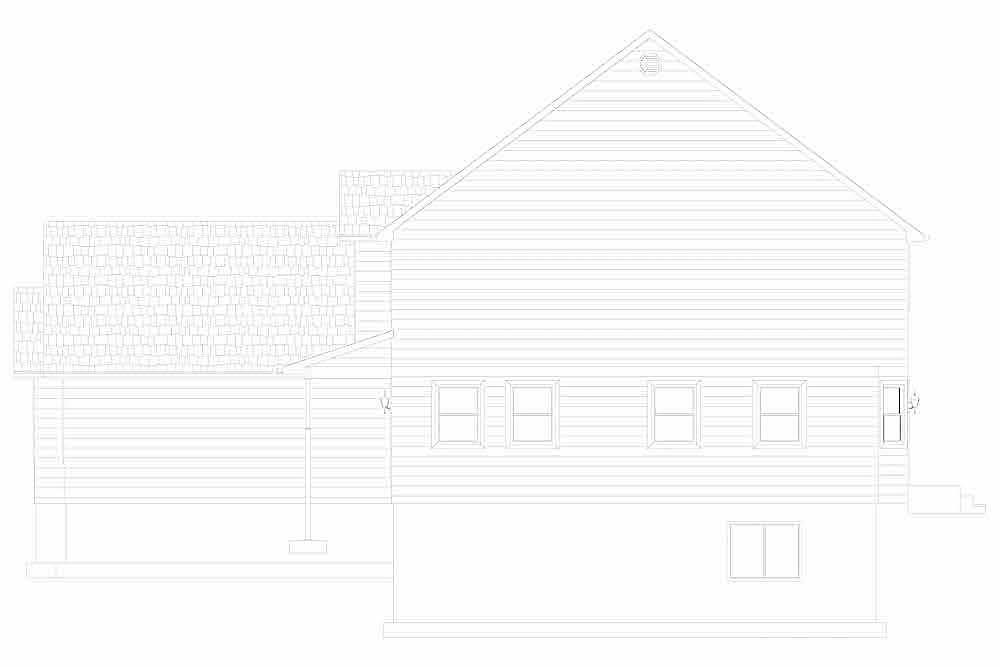 Home Plan Right Elevation of this 4-Bedroom,3356 Sq Ft Plan -187-1167