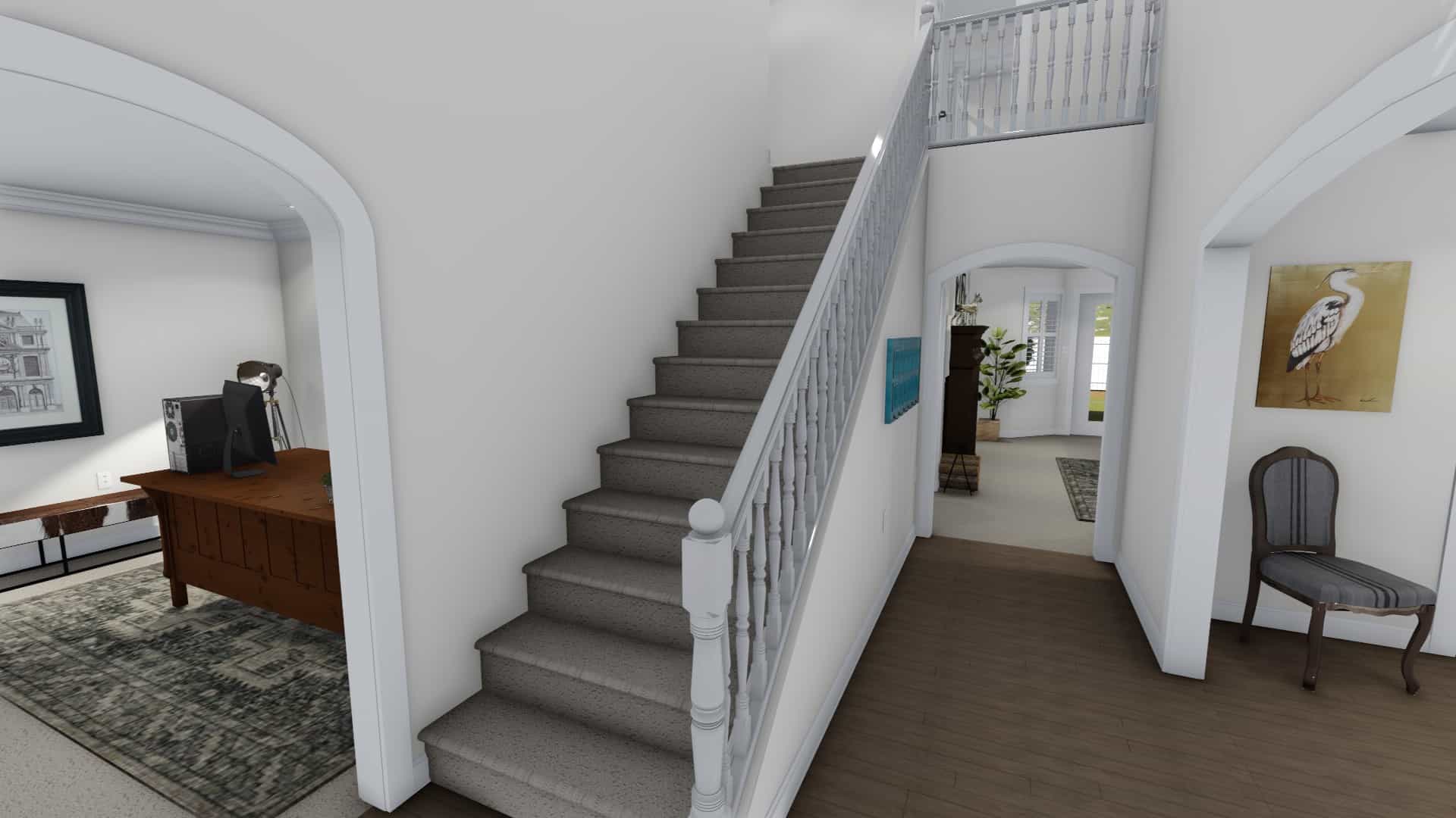 Entry Hall: Staircase of this 4-Bedroom, 3356 Sq Ft Plan - 187-1167