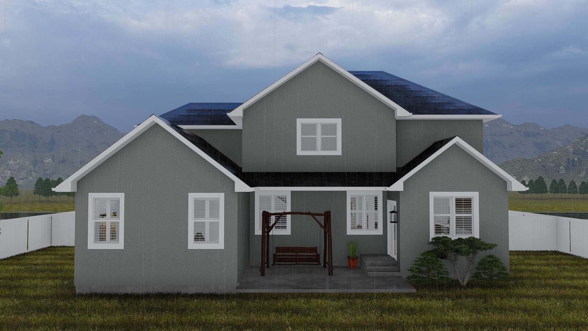 Rear View of this 4-Bedroom, 2399 Sq Ft Plan - 187-1168