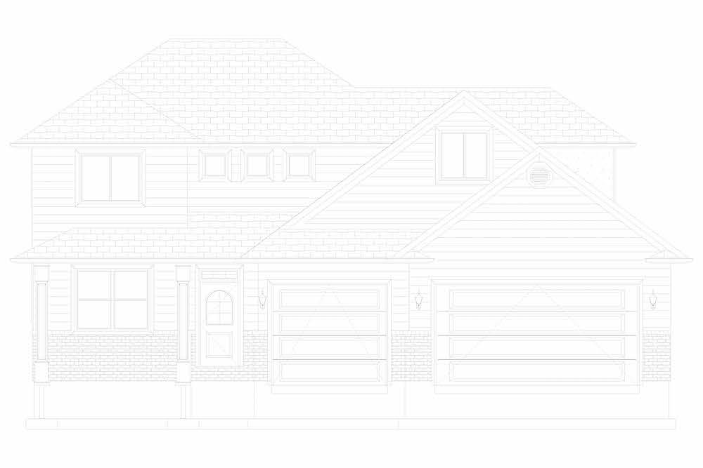 Home Plan Front Elevation of this 4-Bedroom,2399 Sq Ft Plan -187-1168