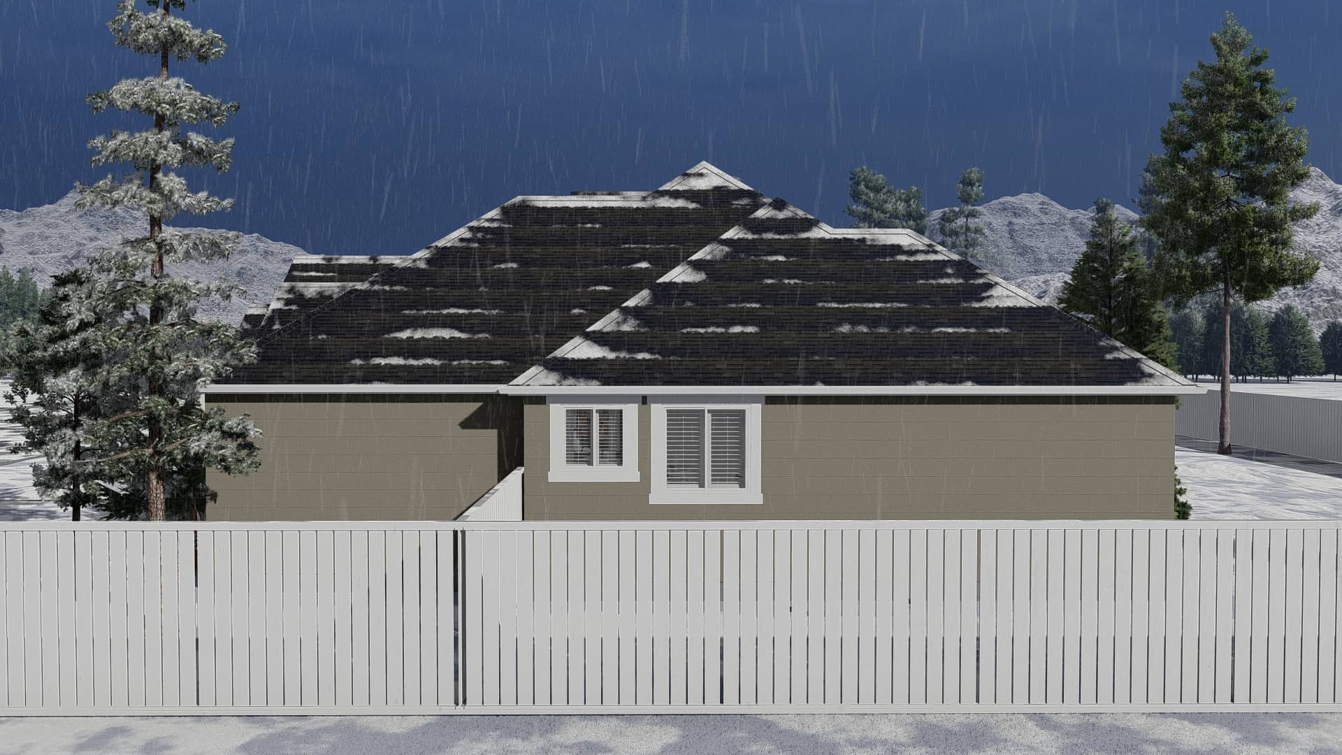 Side View of this 3-Bedroom, 2406 Sq Ft Plan - 187-1169