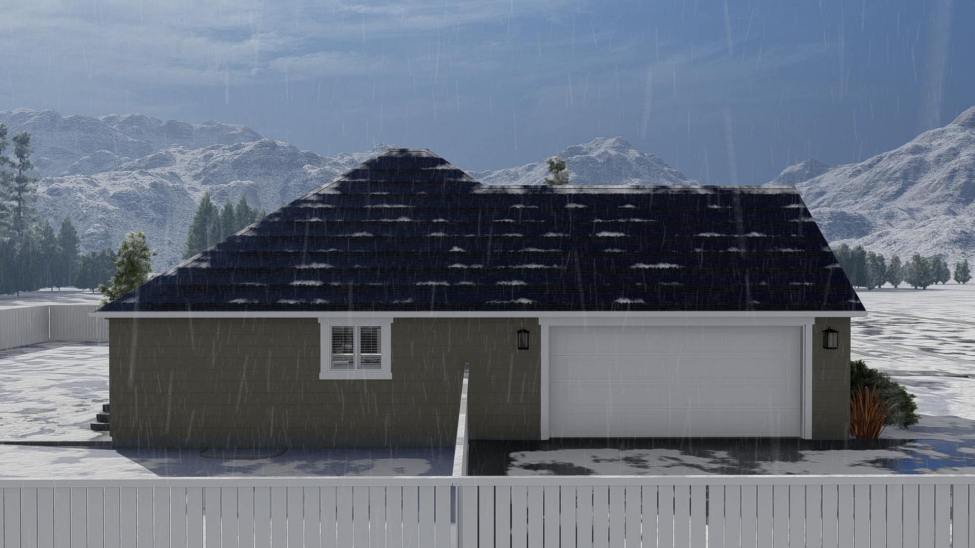 Side View of this 3-Bedroom, 2406 Sq Ft Plan - 187-1169