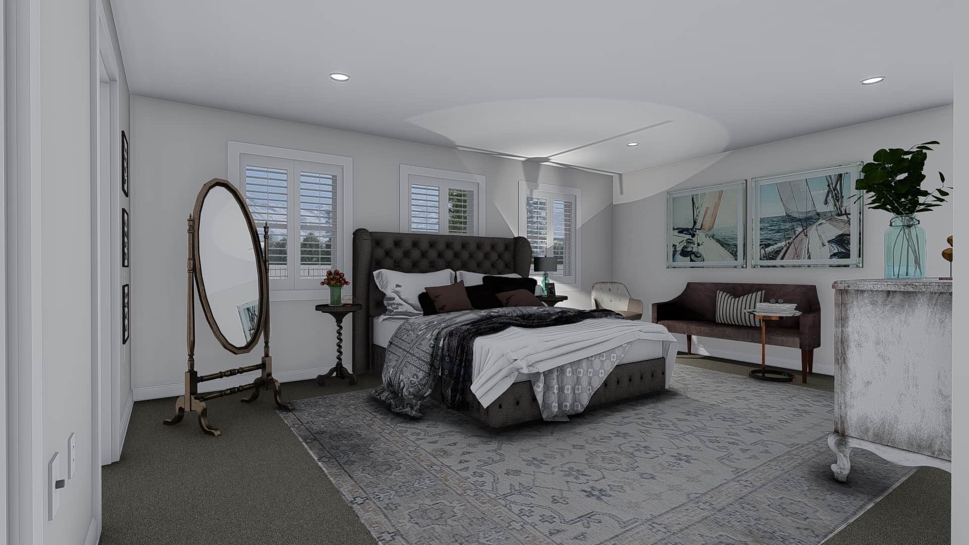 Master Bedroom of this 3-Bedroom, 2406 Sq Ft Plan - 187-1169