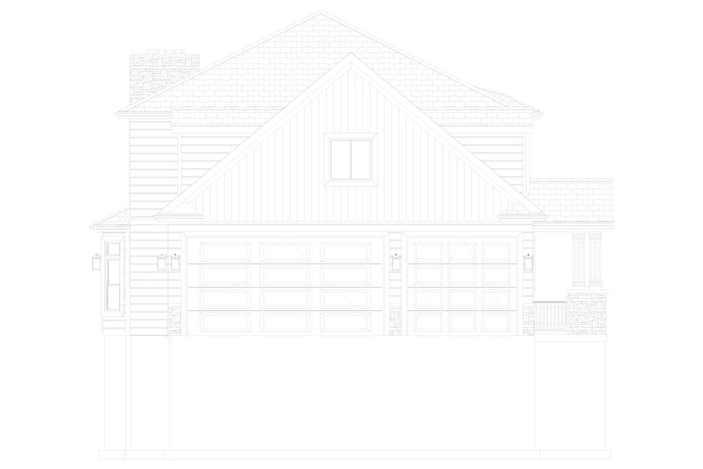 Home Plan Left Elevation of this 1-Bedroom,3341 Sq Ft Plan -187-1170