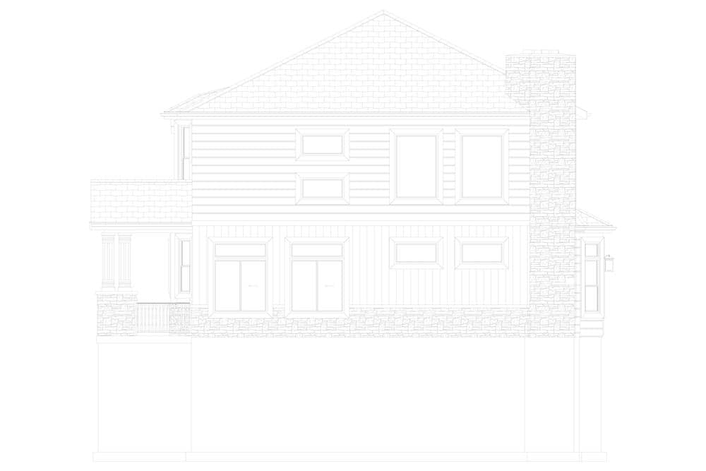 Home Plan Right Elevation of this 1-Bedroom,3341 Sq Ft Plan -187-1170