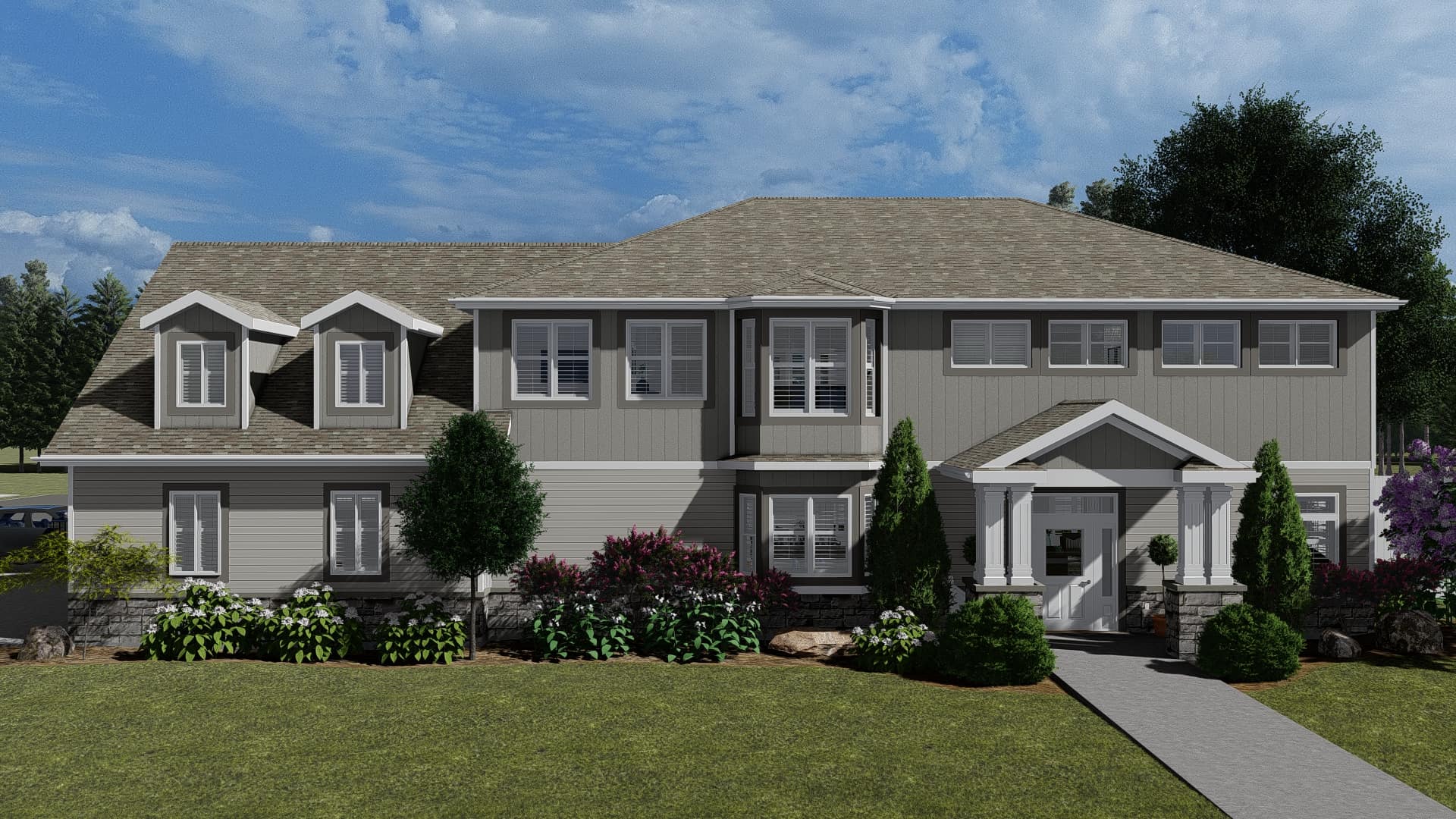 Front View of this 1-Bedroom, 3341 Sq Ft Plan - 187-1170
