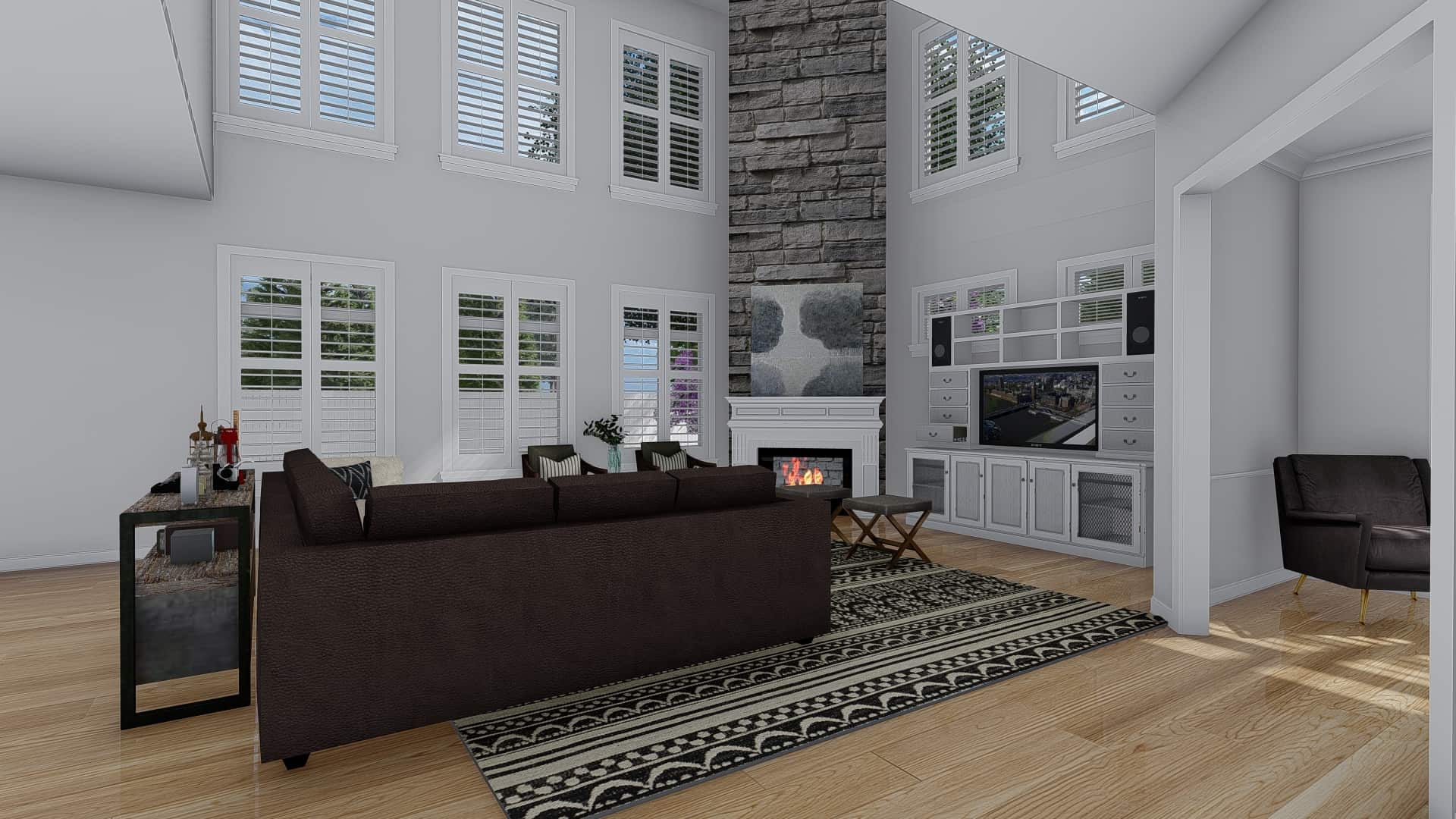 Family Room of this 1-Bedroom, 3341 Sq Ft Plan - 187-1170