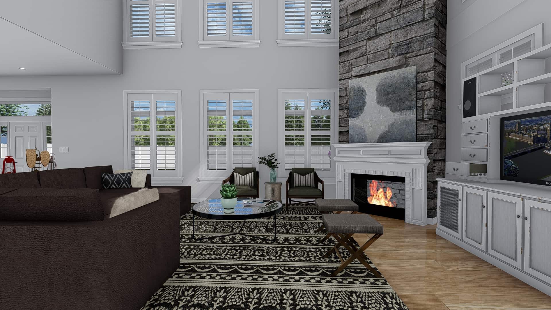 Family Room of this 1-Bedroom, 3341 Sq Ft Plan - 187-1170
