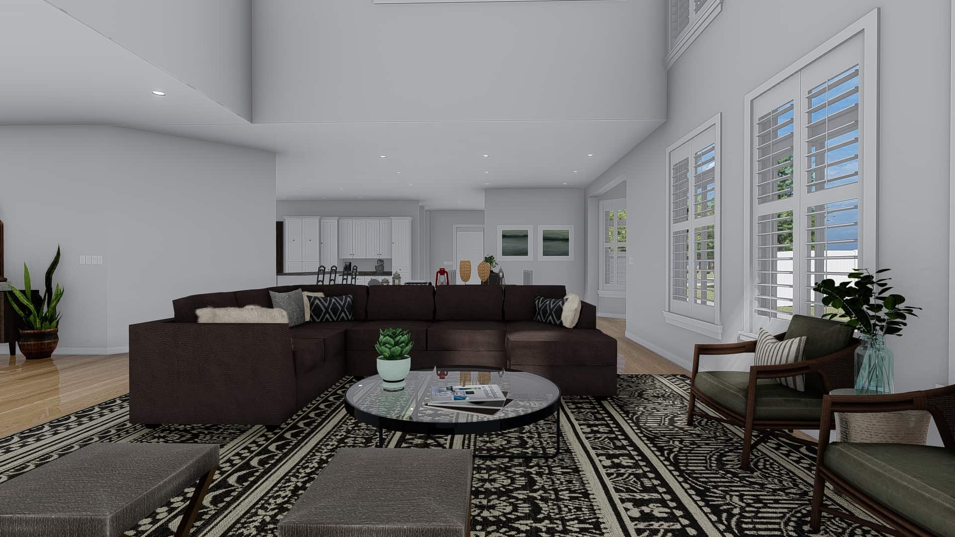 Family Room of this 1-Bedroom, 3341 Sq Ft Plan - 187-1170