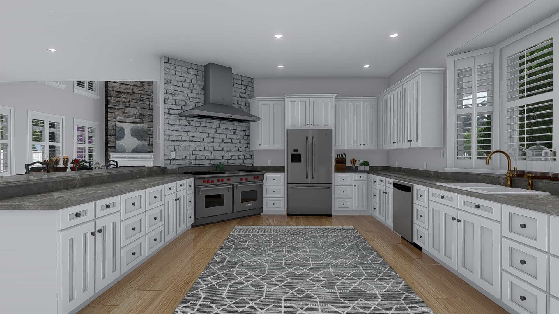 Kitchen of this 1-Bedroom, 3341 Sq Ft Plan - 187-1170