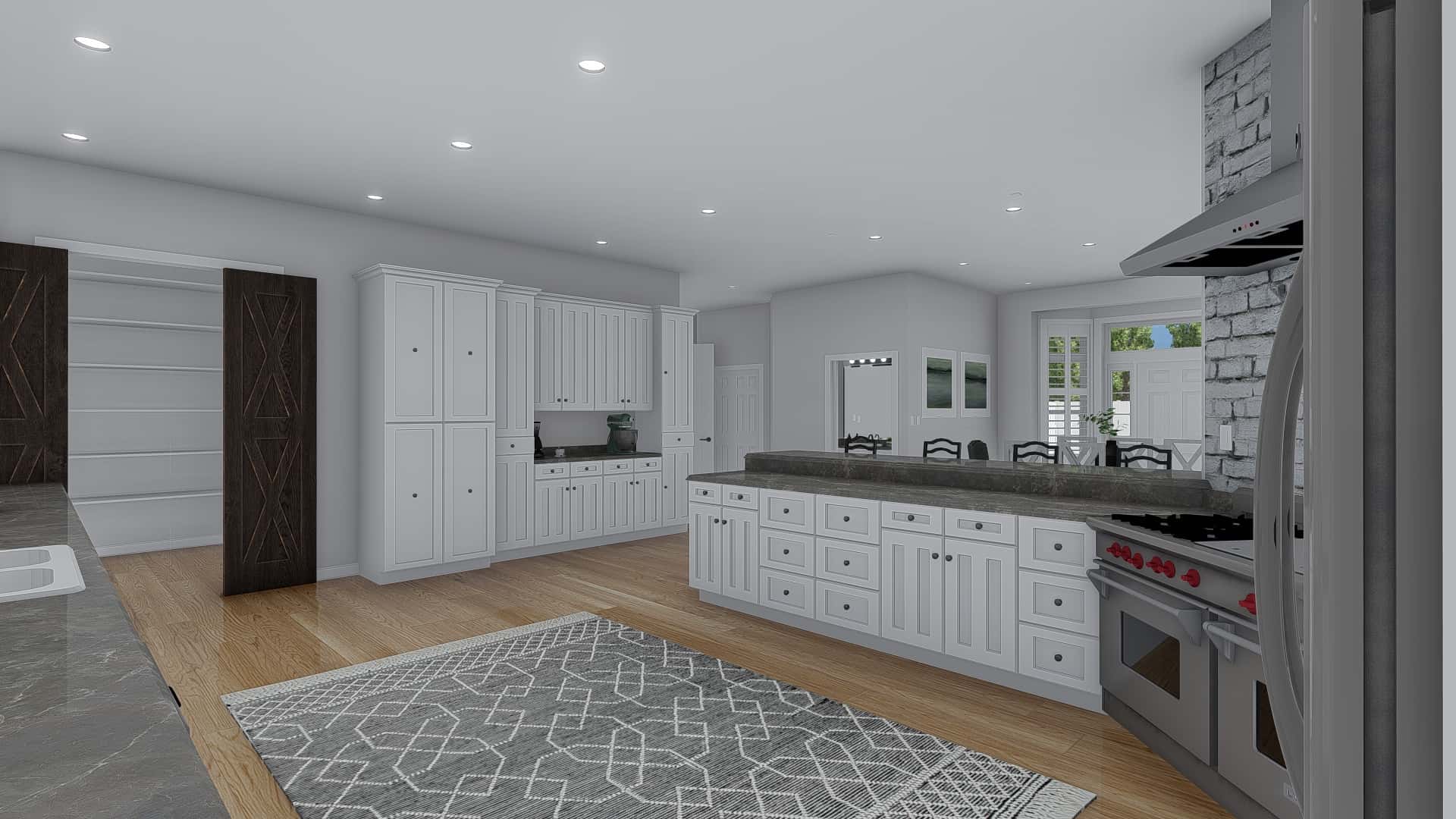 Kitchen of this 1-Bedroom, 3341 Sq Ft Plan - 187-1170