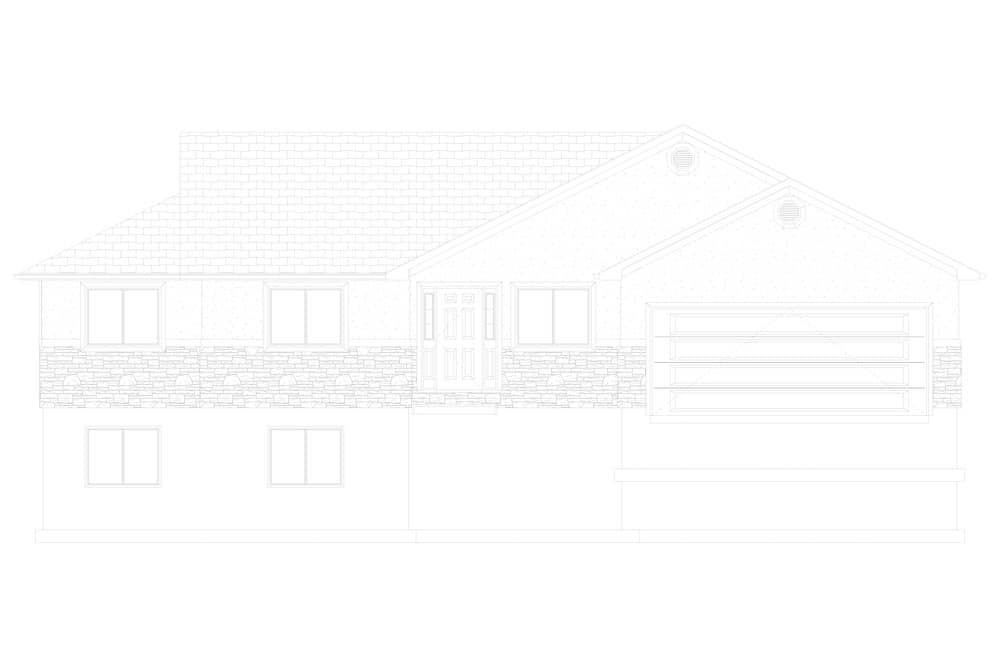 Home Plan Front Elevation of this 3-Bedroom,1660 Sq Ft Plan -187-1172