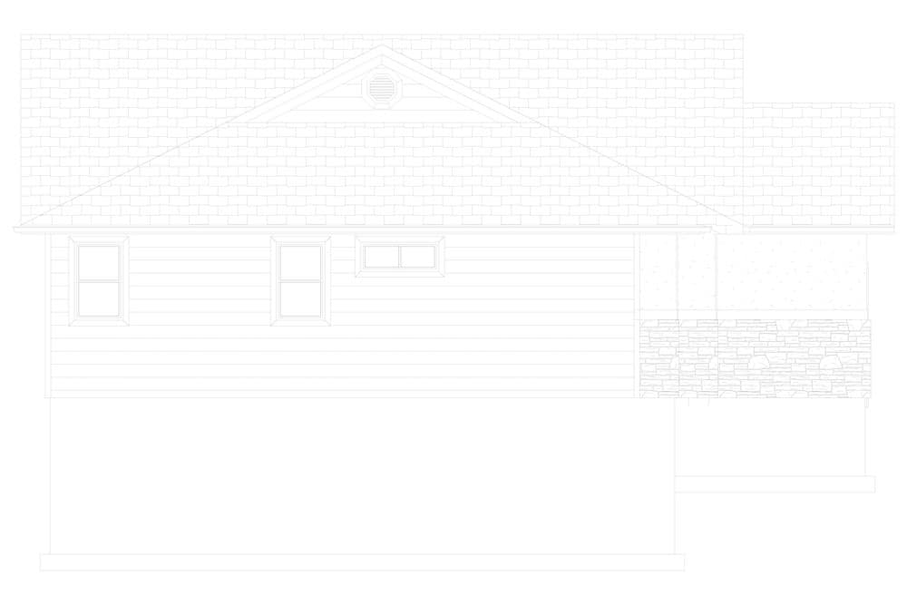 Home Plan Left Elevation of this 3-Bedroom,1660 Sq Ft Plan -187-1172