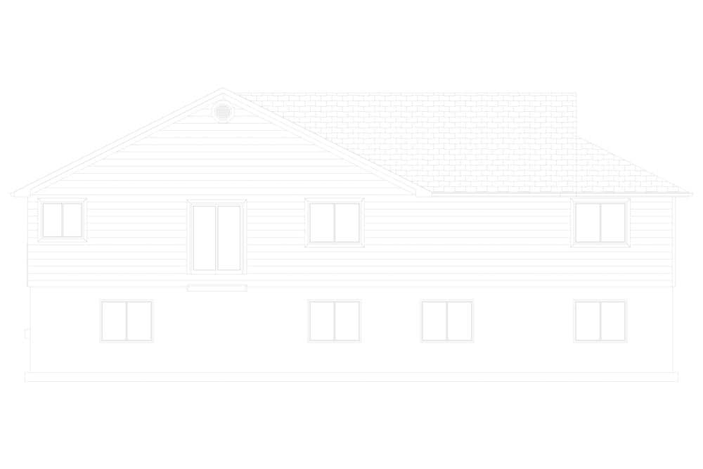 Home Plan Rear Elevation of this 3-Bedroom,1660 Sq Ft Plan -187-1172