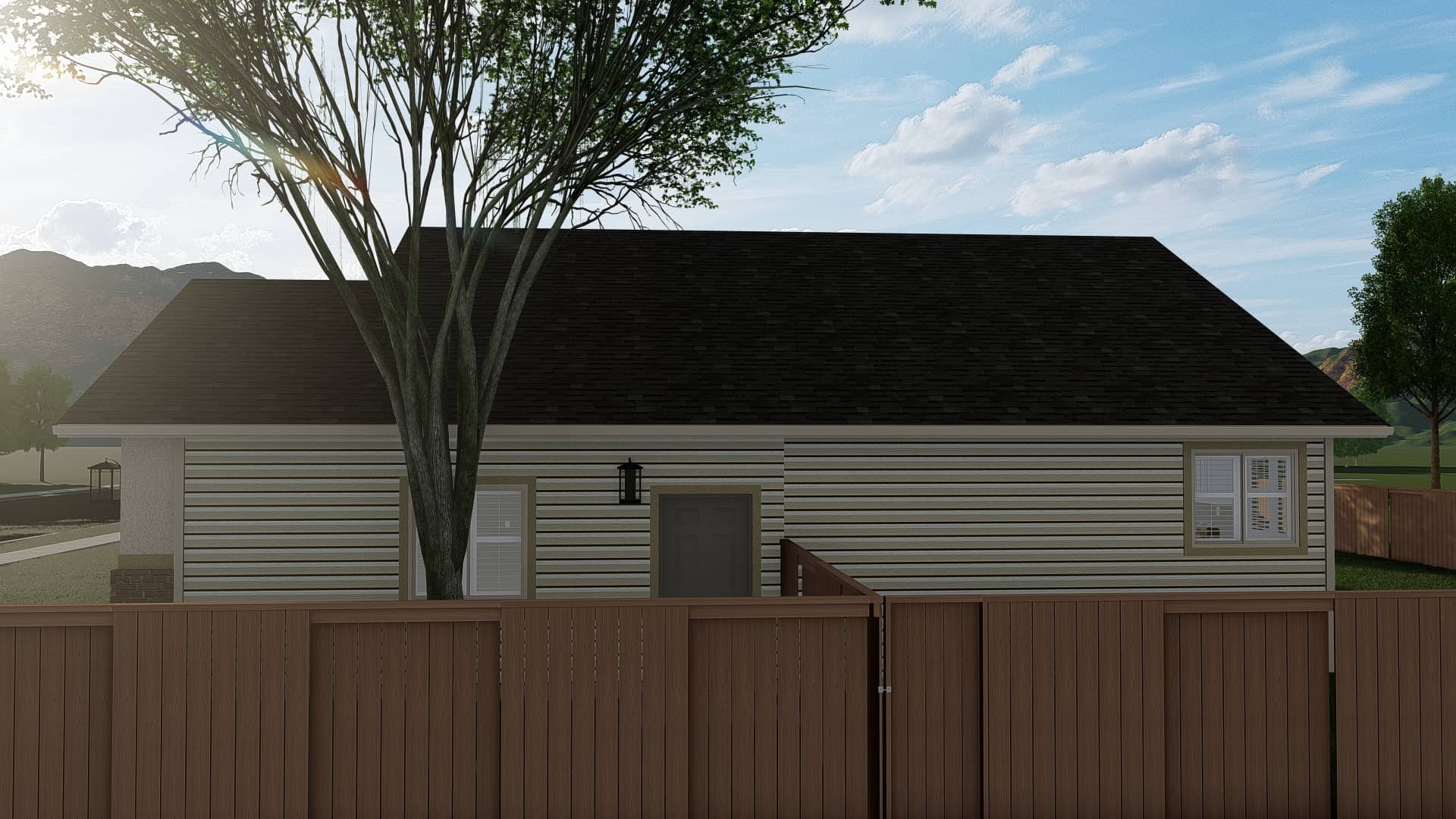 Side View of this 3-Bedroom, 1660 Sq Ft Plan - 187-1172