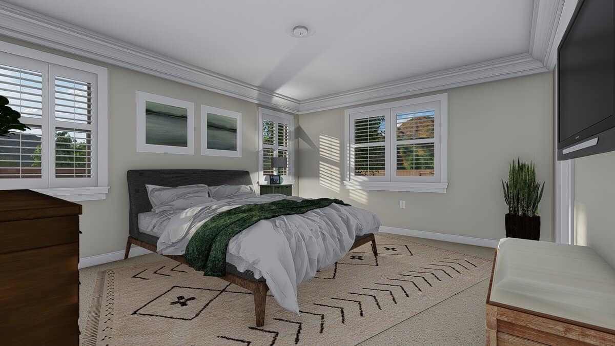 Master Bedroom of this 3-Bedroom, 1660 Sq Ft Plan - 187-1172
